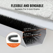 KFFKFF 120ft Long Gutter Guard Brush Bristle Leaf Guard Fits 5 Inch Gutters