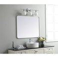 thumbnail image 3 of Elegant Lighting MR803036WH 30 x 36 in. Soft Corner Metal Rectangular Mirror, White, 3 of 6