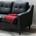 thumbnail image 4 of Mayview Tudy Loveseat, Black Faux Leather, 4 of 8