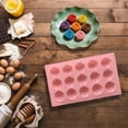 thumbnail image 3 of 15 Cavity Silicone Rose Cake Pan, Non-Stick Fondant & Chocolate Mold for Baking, Heat Resistant Rose Molds for Valentine's Day Home Decor, Candy, Soap Making, 3 of 7