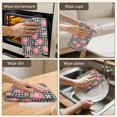 thumbnail image 5 of 2 Pcs Pioneer Flower Floral Print Pattern Kitchen Towels, Funny Microfiber Dish Towel Set, 18" X 26" Tea Towels, 5 of 6