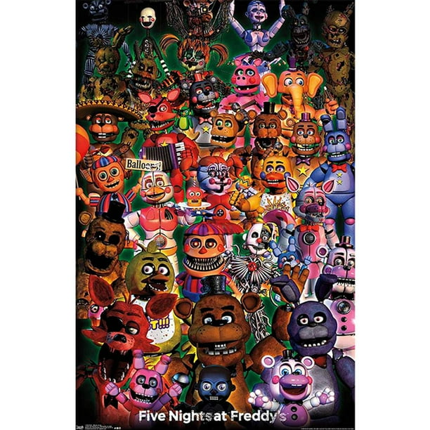 Cyan Oak Home Decor Anime Art Cosplay Poster Five Nights At Freddy Poster Anime Fnaf Wall Painting Poster Walmart Com Walmart Com