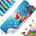 thumbnail image 1 of Alfombra de baño XIYUNTE 102x41 cm antideslizante para niños con diseño de sirena, 1 of 8