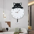 thumbnail image 5 of Black Cat Wall Clock with Swing Tail Pendulum for Home and Office Decor, 5 of 6