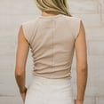 thumbnail image 6 of Summer Tops for Women Cap Sleeve Slim Ribbed Knit Basic Casual Sleeveless Tank Top, 6 of 6