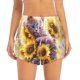 thumbnail image 2 of Balery Daisy Sunflower Lazy Cat Pantalones cortos deportivos para mujer con forro y dos bolsillos, elásticos, para entrenamiento, gimnasio, yoga-Small, 2 of 7