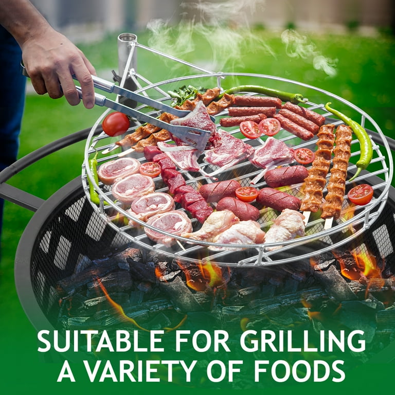 Ktaxon 22-Inch BBQ Grill Portable Wood Burning Fire Pits Iron Backyard Patio Garden Round Fire Pit Cooking Grill, Black Ktaxon 22-Inch BBQ Grill Portable Wood Burning Fire Pits Iron Backyard Patio Garden Round Fire Pit Cooking Grill, Black