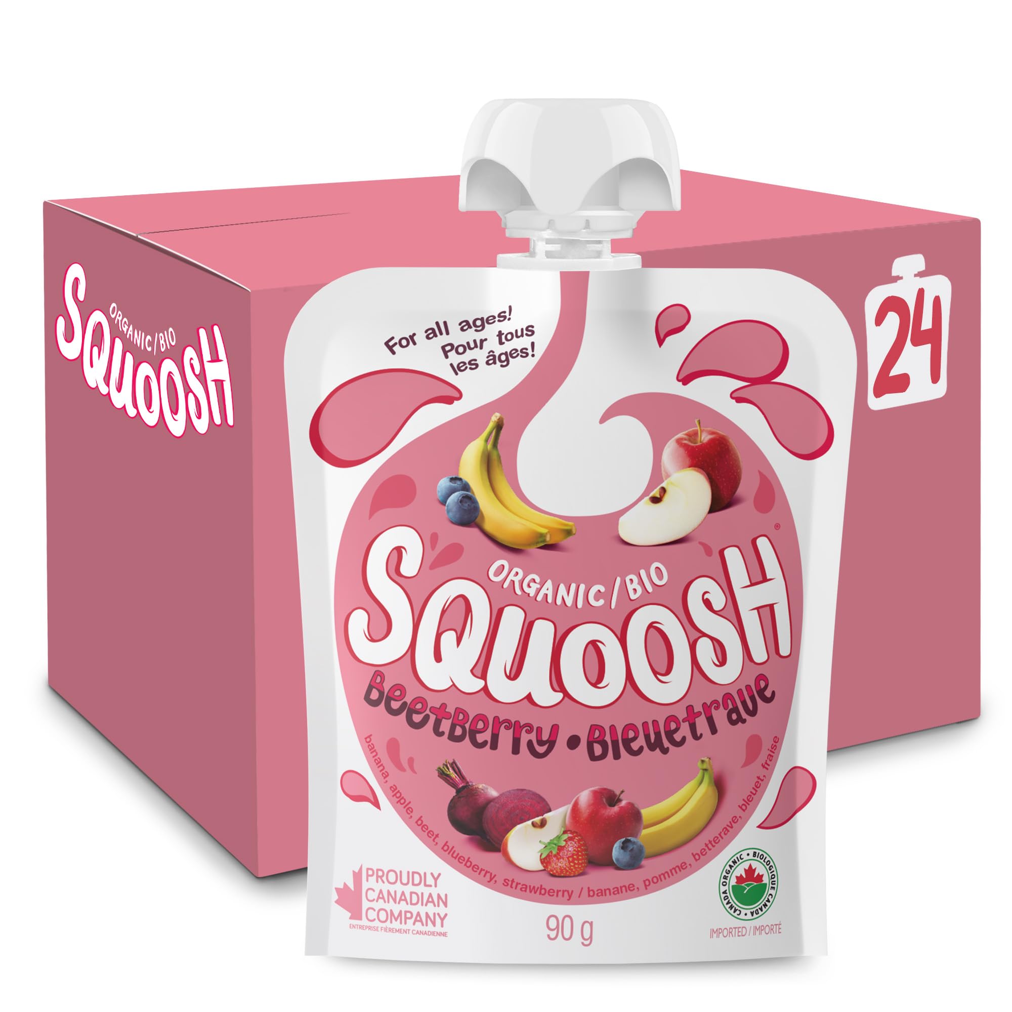 Squoosh Organic Snacks for Kids Beetberry, 4 x 90 (6 Pack) - Walmart.ca