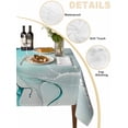 thumbnail image 3 of Aqua Marble Tablecloth Rectangle Table Cloth 52x70, Waterproof Tablecloth Outdoor Table Cloth, Modern Abstract Gradient Water Fluid Art Washable Table Cover for Kitchen Dinning Party, 3 of 8
