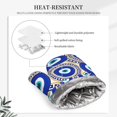thumbnail image 4 of DouZhe Oven Mitts and Pot Holders Sets, Blue Nazar Evil Eyes Prints Non-Slip Heat Resistant Kitchen Oven Silicone Glove, 4 of 7