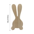 thumbnail image 4 of Binwennn Easter Bunny Decoration Exquisite Wood Rabbit Shape Decoration For Home For Daily Easter For Present F Christmas Ornament Decorations Snowflake Ornament Christmas Ornament Keepsake Phone, 4 of 7