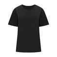 thumbnail image 4 of Tumotour Pullover T Shirts For Women Crewneck Short Sleeve Summer Tops Casual Oversized Solid Color Lightweight Loose Fit Louse Y2K 2025 Basic Tee, 4 of 9