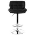 thumbnail image 2 of Elama 2 Piece Adjustable Fux Leather Tufted Bar Stool in Black and Chrome Base, 2 of 10