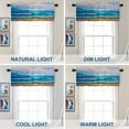 thumbnail image 4 of Blue Green Tropical Beach Valance Curtains,Seagull Window Treatment Kitchen Valances Multilayer Polyester Blackout for Living Room/Bathroom, 52x18 inches, 4 of 6