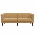 thumbnail image 2 of vidaXL Sofa 3-Seater Brown Faux Suede Leather, 2 of 5