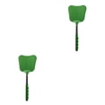 thumbnail image 4 of Cateissary Matamoscas de acero inoxidable, Color sólido, portátil, antioxidante, ergonómico, 12cm, PVC, hogar, dormitorio, matamoscas, Verde 2Conjunto, 4 of 6