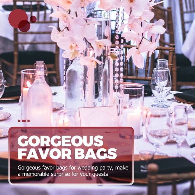 unbranded 2Ud Bolsas Para De Tela Con Cordon Rojo Para Dulces Y Detalles