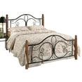 thumbnail image 2 of Hillsdale Furniture Milwaukee Black Metal with Cherry Wood Posts Twin Bed, 2 of 5