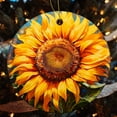 thumbnail image 4 of Sunflower Oil Painting Christmas Ceramic Ornament Spring Summer Sunflower Christmas Ornament Keepsake Ornament for Christmas Tree Holiday Present, 4 of 8