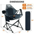 thumbnail image 5 of EVER ADVANCED Hammock Camping Chair, Folding Rocking Chair Swinging Chair with Adjustable Backrest for Outdoor, Support 350 lbs, Black, 5 of 9