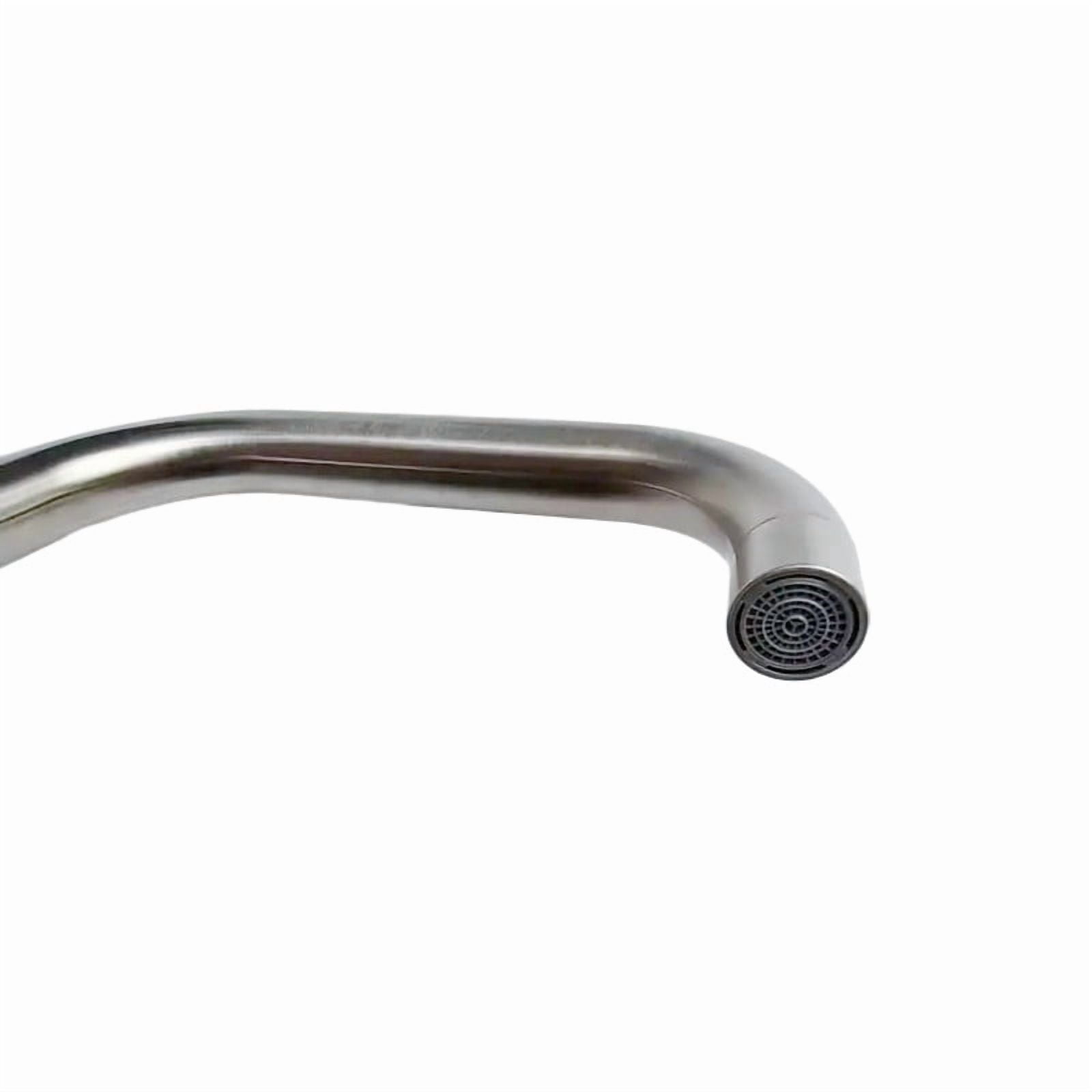 Kitchen Sink Faucet Stainless Steel Brushed Nickel Mix Hot & Cold Water Taper Single Handle Suit for 1 Hole