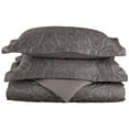 thumbnail image 1 of 600-Thread Count Cotton-Rich Wrinkle-Resistant Paisley Duvet Cover Set Dark Grey / Twin, 1 of 1