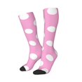 thumbnail image 3 of Salouo Pink And White Polka Dot Print Women's Men's Ankle Socks 1-pack Casual Athletic Socks for Unisex Adult Moisture-Wicking Socks for Daily Wear/Running/Sport, 3 of 8