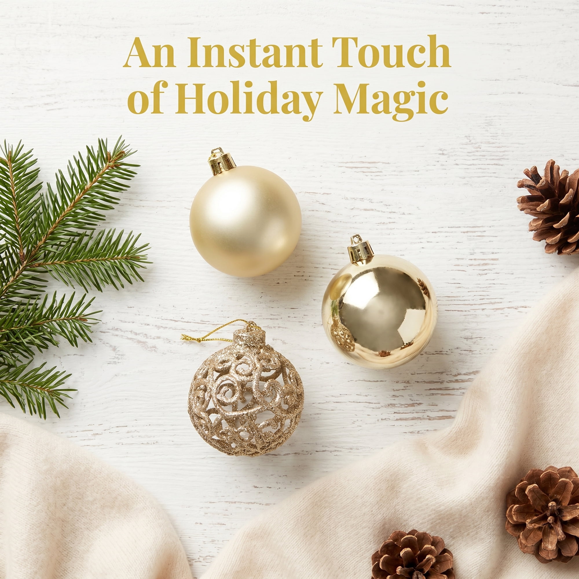 Unique Bargains 6 Pack Electroplated Sphere Orbs Christmas Tree Ornaments Champagne 2.4"