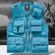 thumbnail image 1 of Ceisia Men's Loose Fit Outdoor Utility Vest Multi-Pocket Breathable Mesh Lining V-Neck Fishing Hiking Volunteer Waistcoat Gifts Sky Blue 3X, 1 of 6