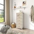 thumbnail image 2 of Comoda Cajonera para Recamara - 5 Cajones De Tela con Parte Superior de Madera y Marco De Acero Plegable - Mueble Organizador con cajonera para Recámara o Sala, 2 of 8