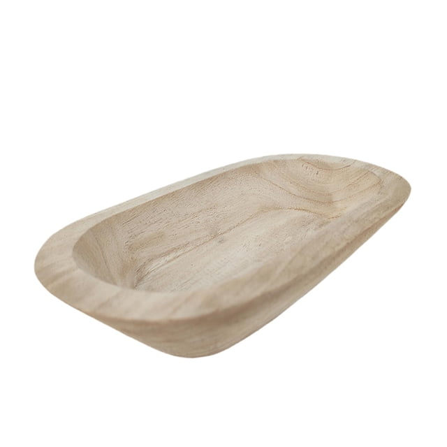Bandeja de almacenamiento decorativa,Cuenco de madera para masa para centro de mesa para hacer velas,Bandeja rústica decorativa de madera hecha a mano para servir,Bandeja de Color de la madera