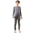 thumbnail image 2 of Ventana Boys Thermal Underwear Set - Waffle Knit Cotton Blend Long Johns, Fleece Lined Comfortable 2-Piece Sleepwear & Pajamas with Top Pants, 2 of 3