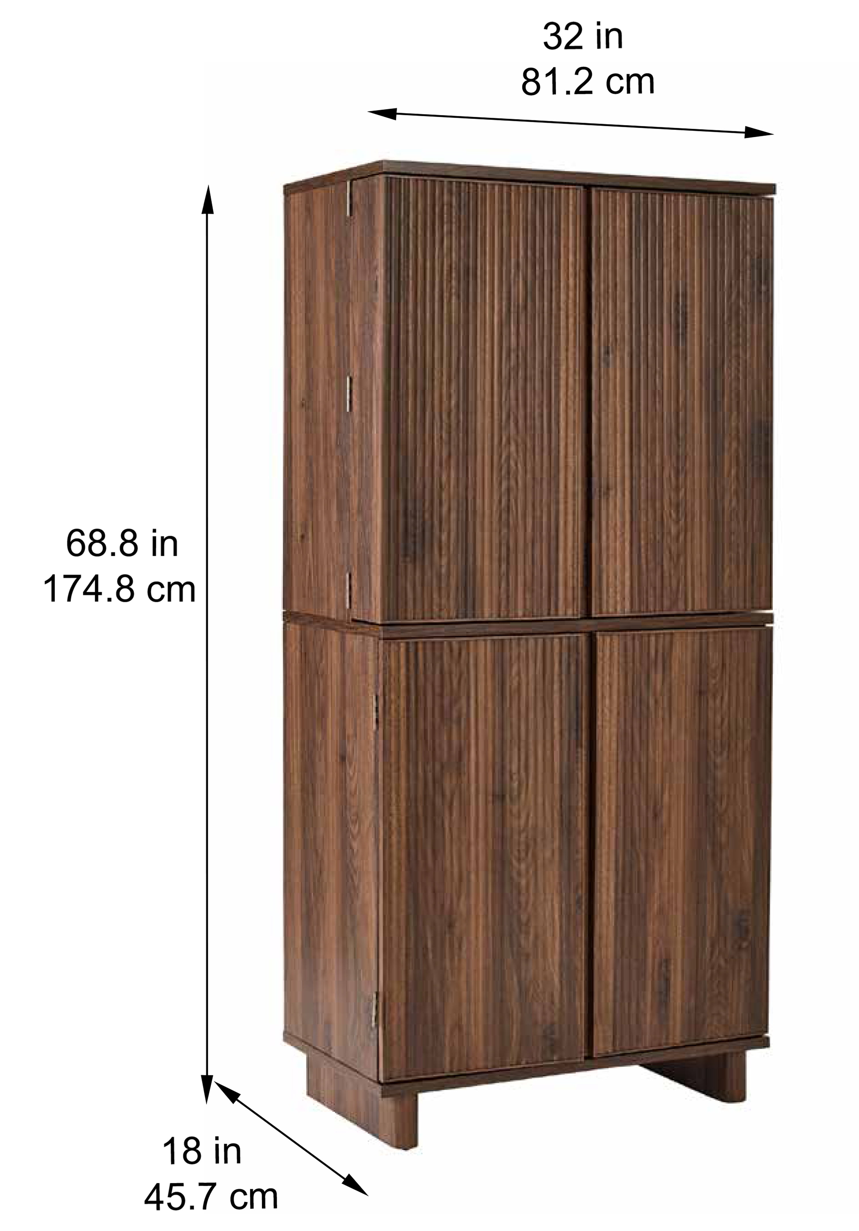 Better Homes & Gardens Lillian Storage Pantry, Walnut