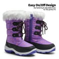 thumbnail image 3 of DREAM PAIRS Toddler/Little Kid/Big Kids Mid Calf Knee High Winter Snow Boots NORDIC PURPLE Size 4, 3 of 6
