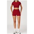 thumbnail image 3 of Conjuntos de entrenamiento for mujer, 2 piezas, sujetador deportivo, camiseta sin mangas, polainas de cintura alta, gimnasio, Yoga, ropa activa, Top de entrenamiento for mujer, 3 of 5