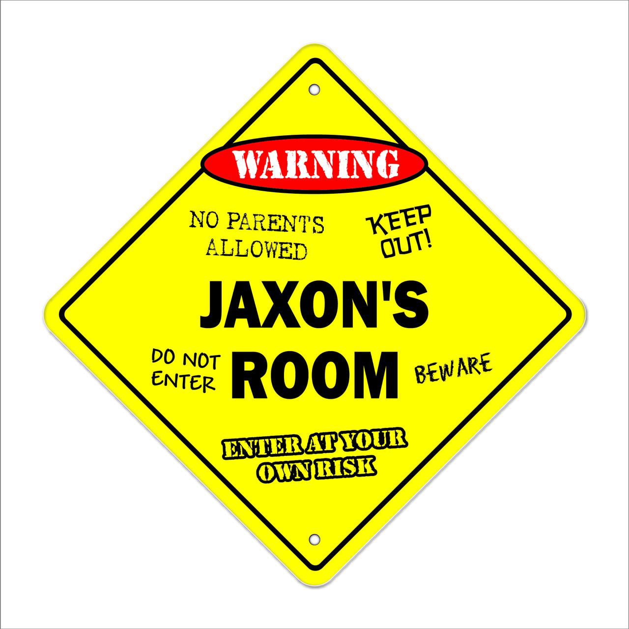 Jaxson's Room Decal Crossing Xing kids bedroom door children's name boy girl 