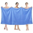 thumbnail image 2 of NC Microfiber Bath Towels 2 Pack Towel Sets (35" x 70") - Extra Absorbent, Fast Drying, Blue, 2 of 6