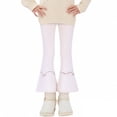 thumbnail image 4 of Coerni Girls' Thermal Leggings Bell Bottoms Ruffle Pants Insulation Flare Slim Fit Trousers High Waist Open Bottom Warm Tights, 4 of 7
