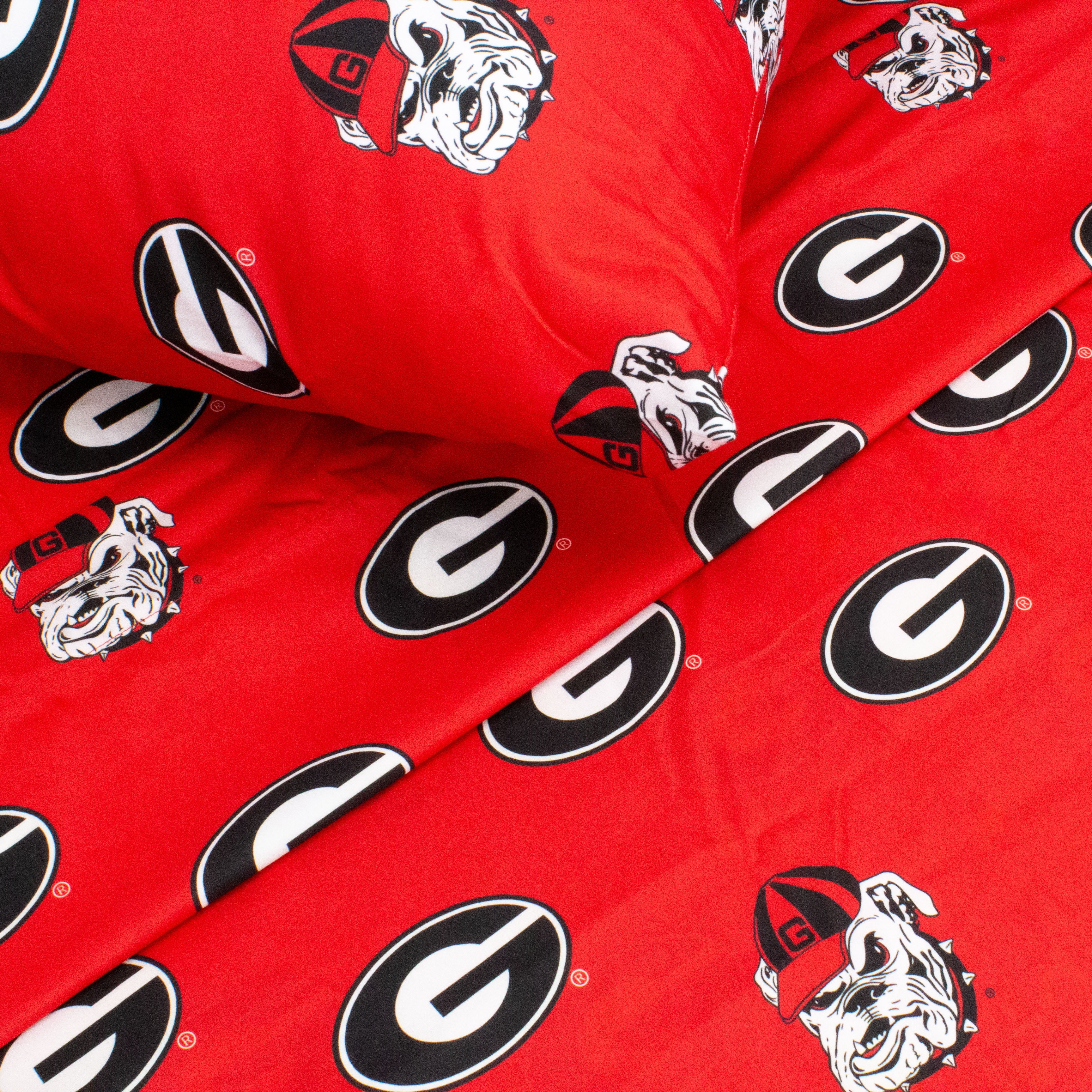 Georgia Bulldogs Bed Sheet Set Red King 299 and Below, 300 - 499