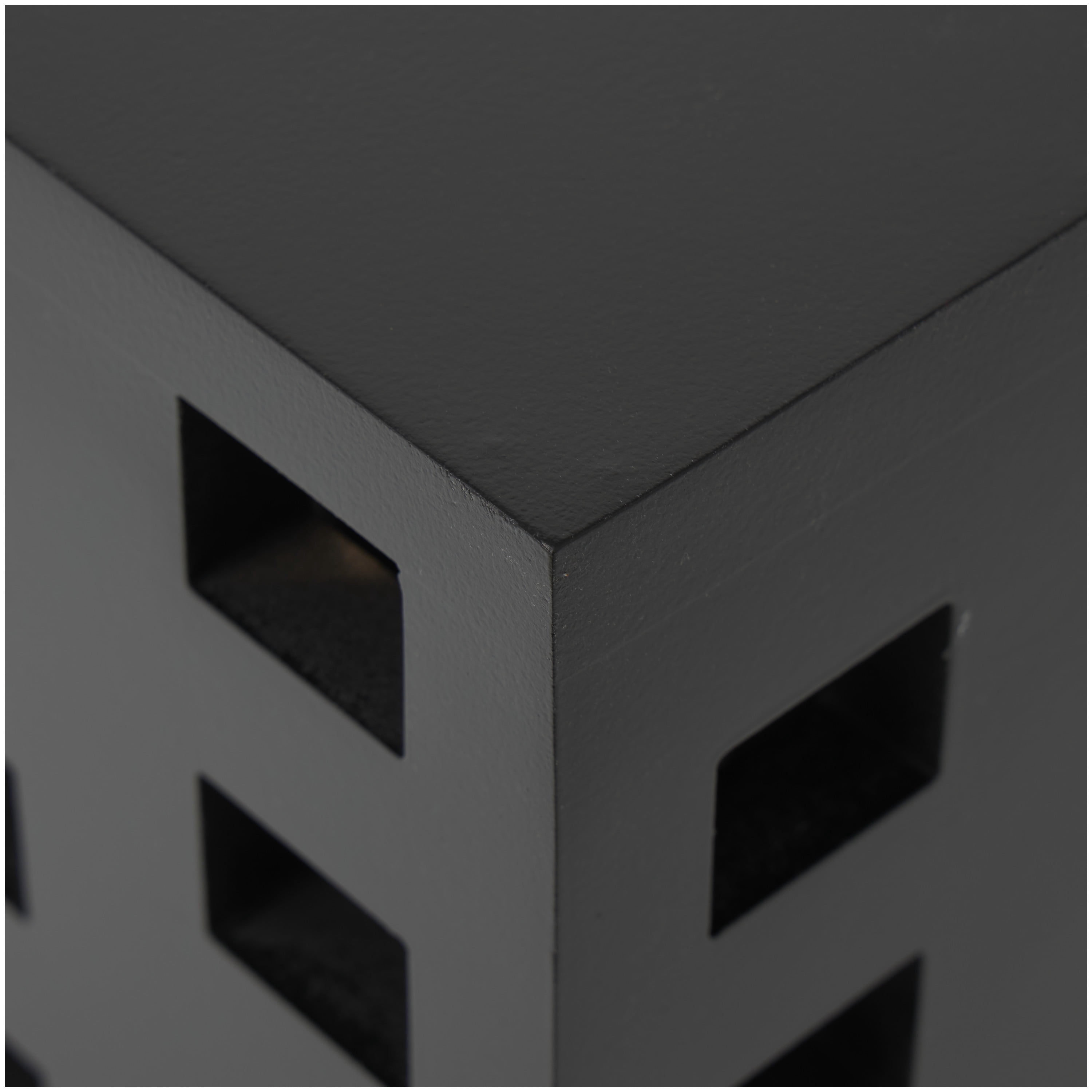DecMode 13" x 18" Black Wood Geometric Accent Table, 1-Piece
