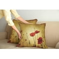 thumbnail image 2 of Ambesonne Vintage Throw Pillow Cover 2 Pack, Poppy Flowers Bohemian, 20", Pale Brown Vermilion, 2 of 7