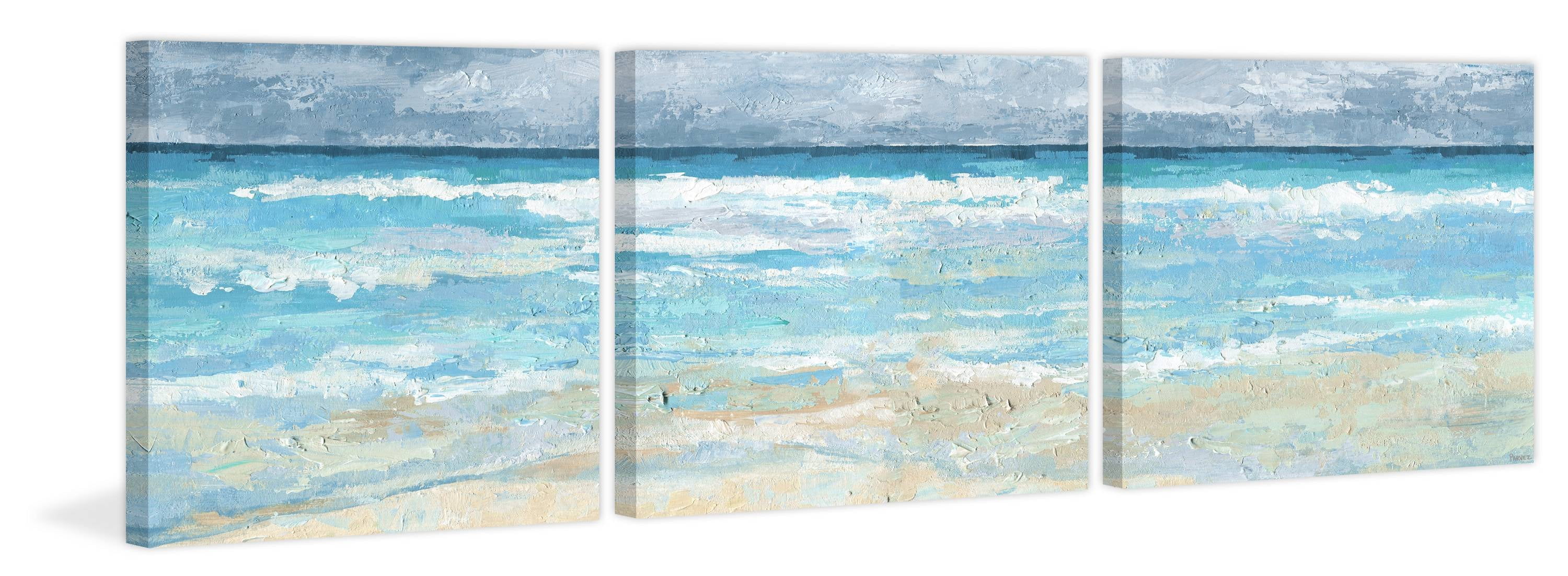 Parvez Taj Handmade Tamed Sea Triptych 144 x 48