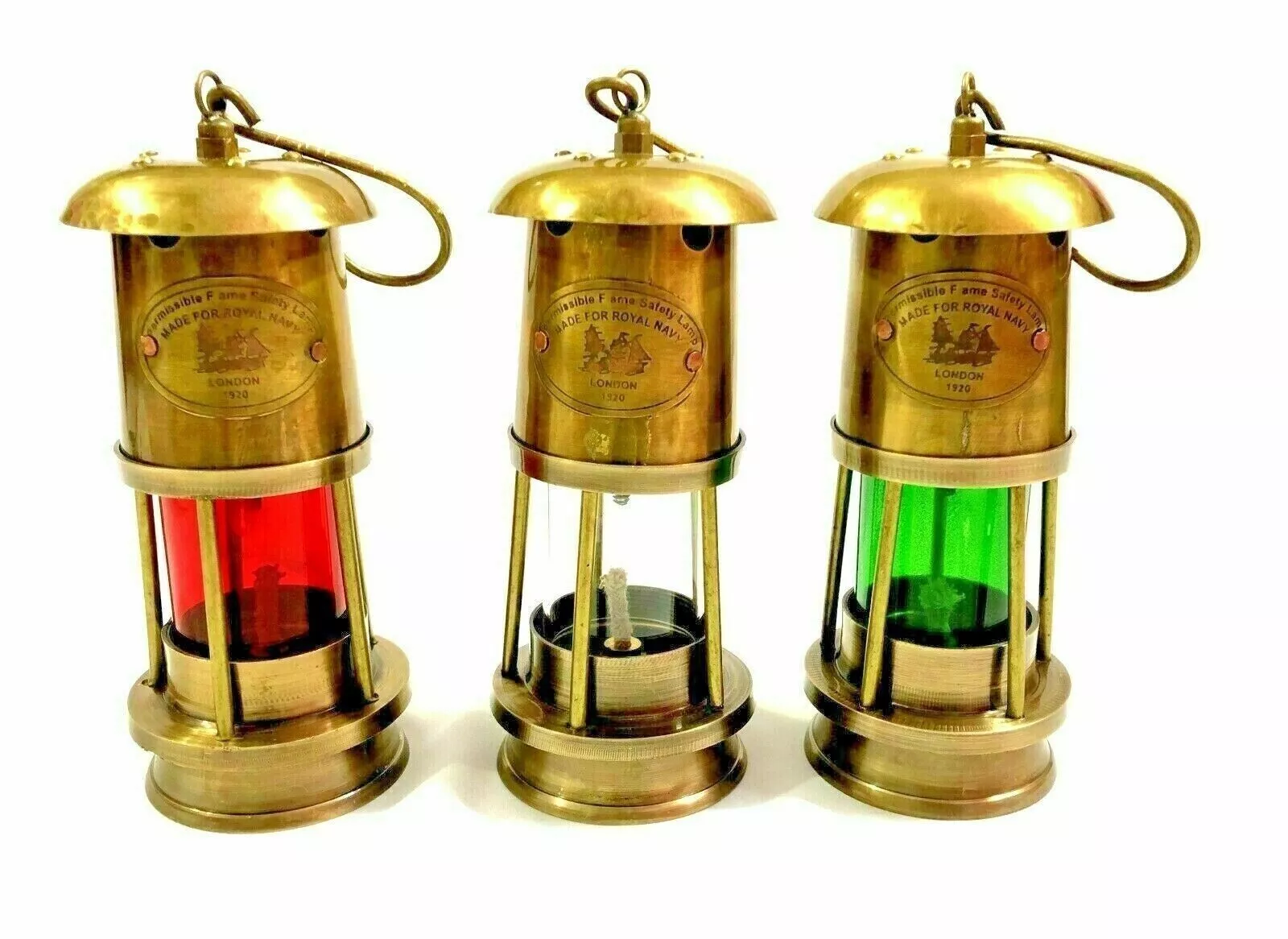 Vintage Antique Brass Miner Lamp Lantern Collectible Nautical Maritime Ship Lantern Oil lamp Boat Lighting