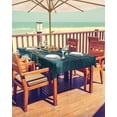 thumbnail image 2 of Fsddascl Teal Yellow Art Outdoor Tablecloth - 60x120 Inch Rectangle Dining Table Cover, Modern Abstract Aesthetics Waterproof Outdoor Table Cloth with Umbrella Hole & Zipper for Picnic/Patio/Party, 2 of 7