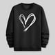 thumbnail image 5 of Amzcrzy Sudadera Para Hombre, Con Estampado De Corazones, Informal, De Manga Larga Y Cuello Redondo, Con Capucha, Color Negro, 3Xl, 5 of 6