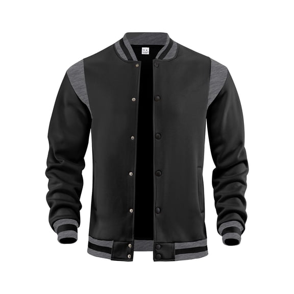 Men's Varsity Baseball Jacket Original Faux Leather Sleeves and Letterman College Varsity Jackets Outdoor Hiking Cycling Mountaineering