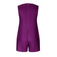 thumbnail image 7 of Lenpel Rompers for Women Casual V Neck Sleeveless Solid Color Loose Jumpsuits Summer Short Overalls with Pockets, 7 of 7