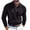 AJ10_Black, variant on Resicozy Men's Corduroy Shirts Solid Color 2025 Fall Half Button Long Sleeves Shirt Casual Work Collared Shirt Black 3XL