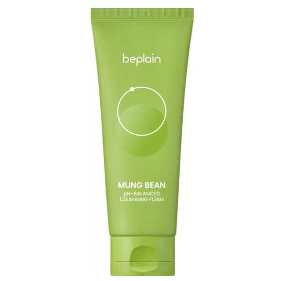 Beplain Mung Bean Cleanser Deep Pore Facial Wash 2.7oz Fragrance-Free Non-Comedogenic Korean Skincare for Sensitive Skin pH-Balanced Foam Makeup Organizers