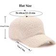 thumbnail image 3 of LAICAIW Womens-Lamb-Wool-Baseball-Cap Winter-Warm Teddy-Fleece Wool-Baseball-Hat-Men, 3 of 7